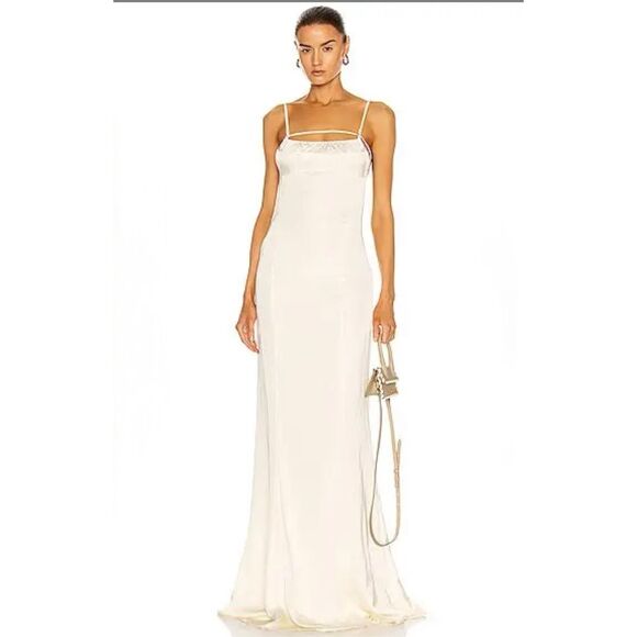 JACQUEMUS La Robe Novio In Beige Size 40 / US 8 - Picture 5 of 14